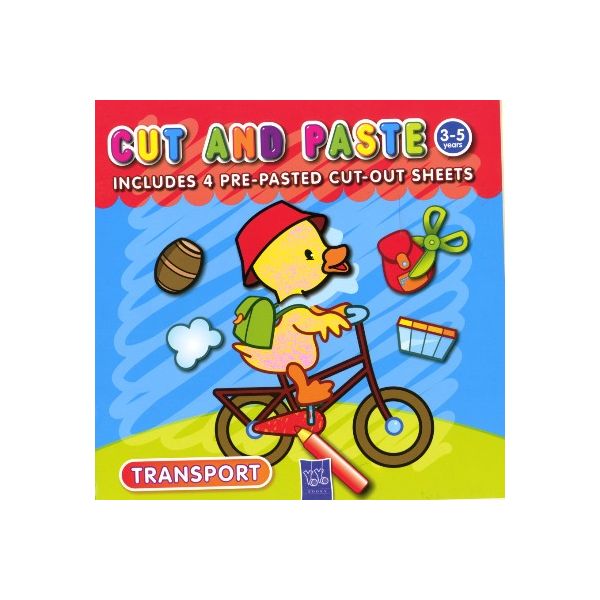 CUT AND PASTE: TRANSPORT. Includes 4 pre-pasted