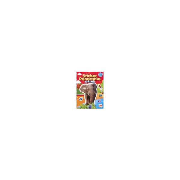 STICKER PANORAMA ANIMALS RED