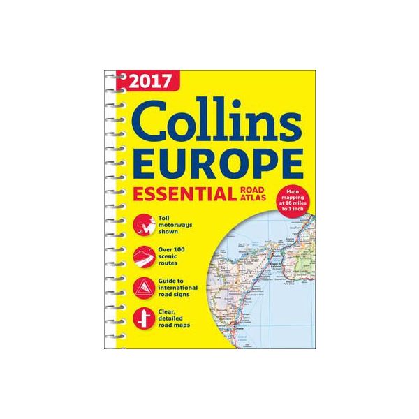 2017 COLLINS ESSENTIAL ROAD ATLAS EUROPE
