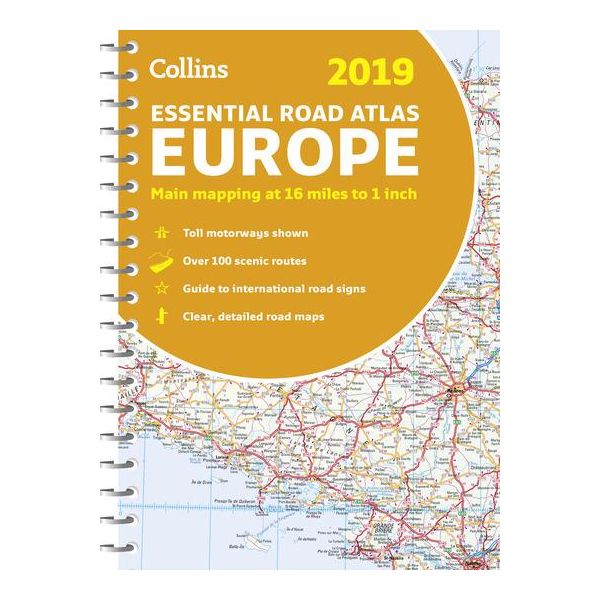 2019 COLLINS EUROPE: Essential Road Atlas