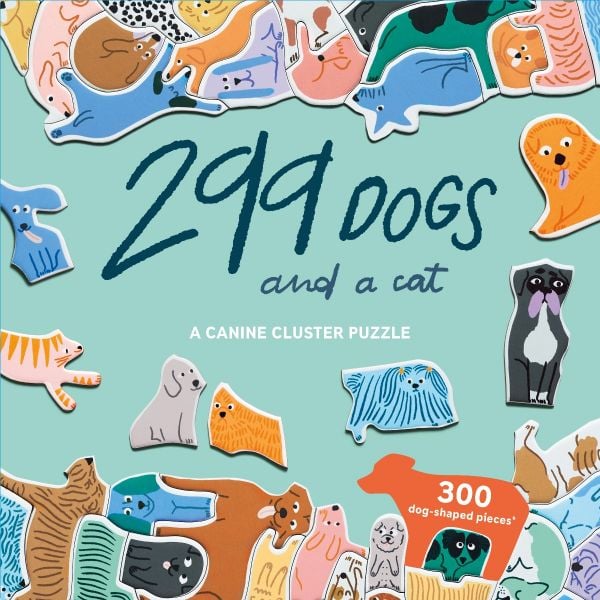 299 Dogs (and a Cat). A Canine Cluster Puzzle. 300-piece Jigsaw