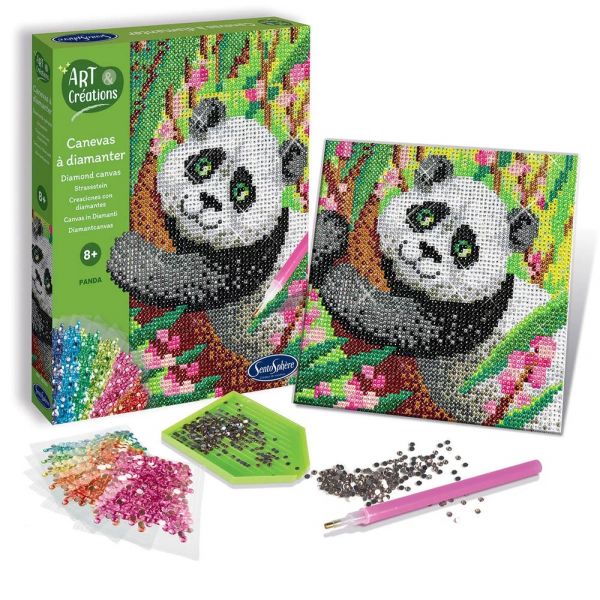 Канава с цветни камъчета панда. Възраст: 8+ год. /20350/