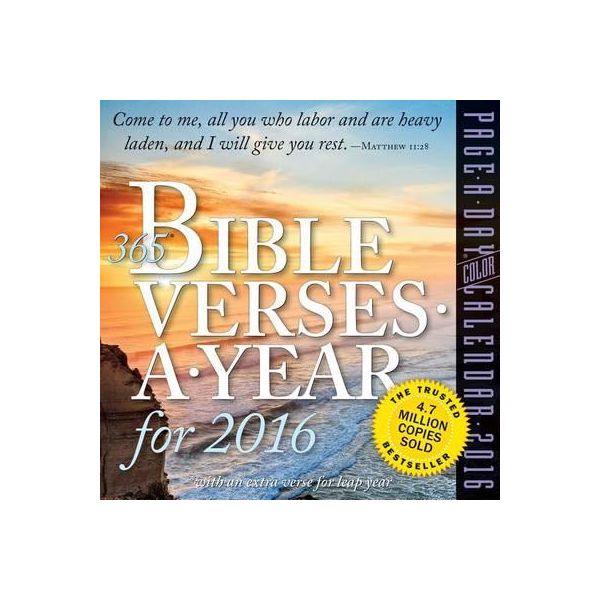 365 BIBLE VERSES-A-YEAR PAGE-A-DAY COLOR CALENDAR 2016
