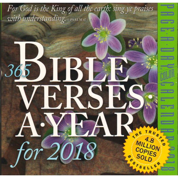 365 BIBLE VERSES-A-YEAR PAGE-A-DAY CALENDAR 2018