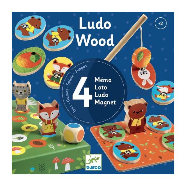 4 игри: Ludo Wood /DJ01628/. Възраст: 2+
