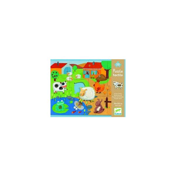 Пъзел Гигант Tactile Farm. 20 части. Възраст: +3