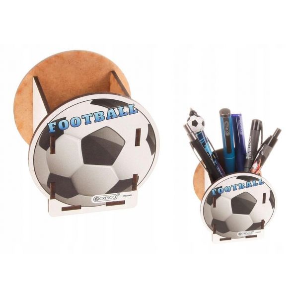 Моливник за бюро CRESCO, от дърво, ФУТБОЛ