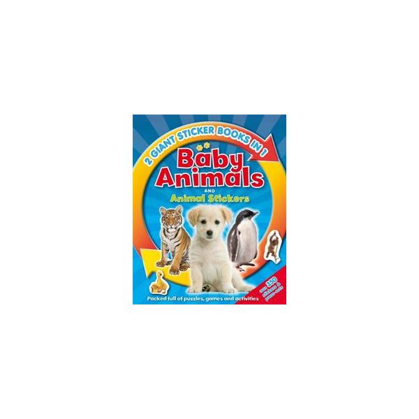 ANIMAL STICKERS AND BABY ANIMALS:  2 Giant Stick