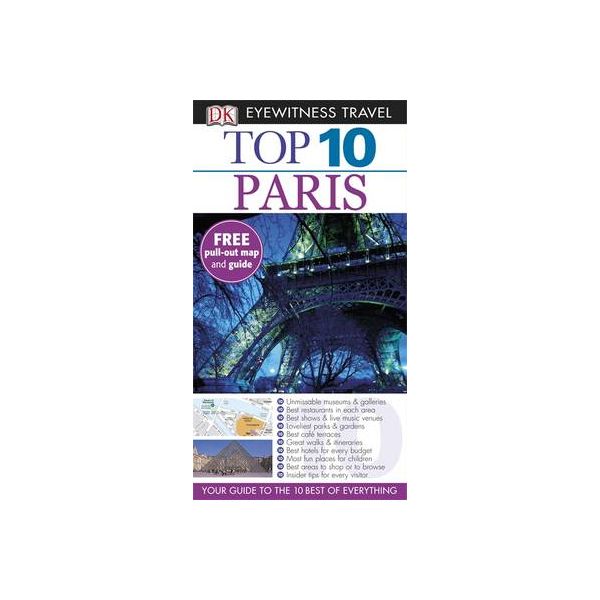 TOP 10 PARIS. “DK Eyewitness Travel“,  with map
