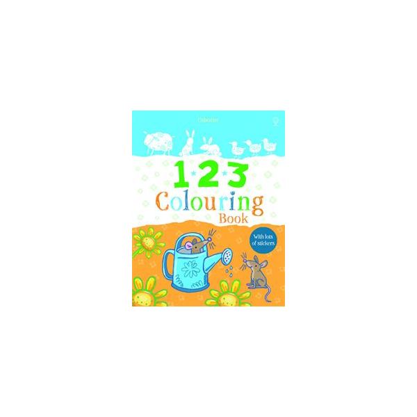 123 COLOURING BOOK: Usborne First Colouring Book