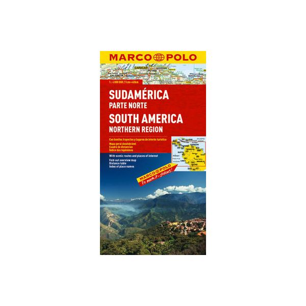 SOUTH AMERICA NORTH. “Marco Polo Map“