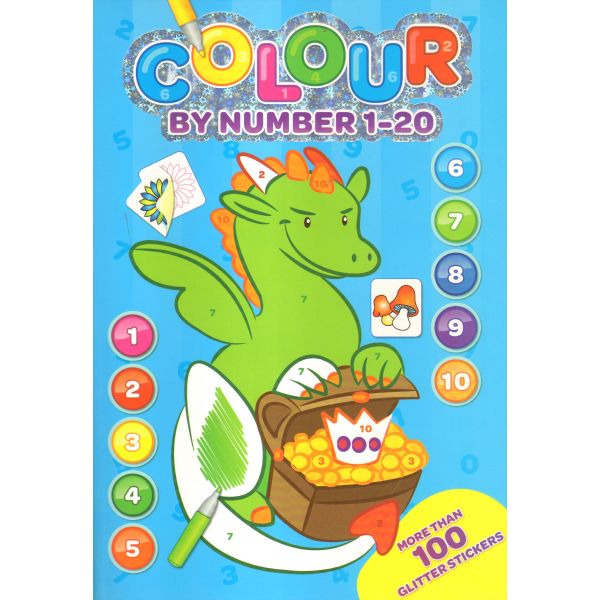 COLOUR BY NUMBERS 1-20: Blue Cover
