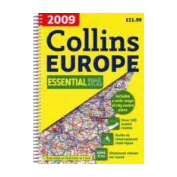 COLLINS ROAD ATLAS EUROPE 2009.