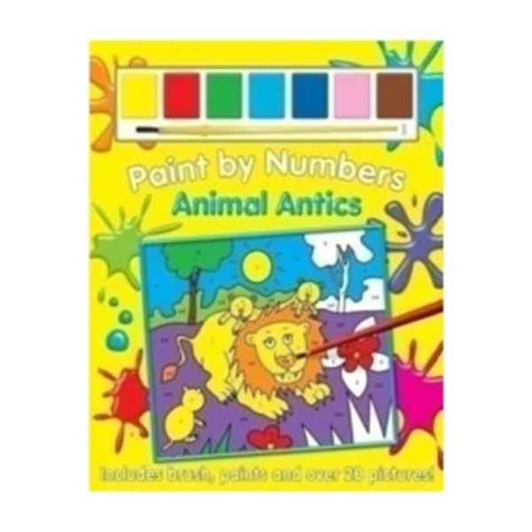 ANIMAL ANTICS. Paint by Numbers. Includes brush,