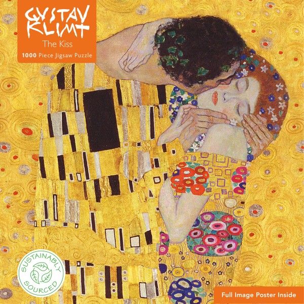 Adult Sustainable Puzzle Gustav Klimt: The Kiss. 1000-piece Jigsaw
