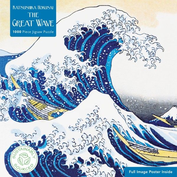Adult Sustainable Puzzle Hokusai: The Great Wave. 1000-piece Jigsaw