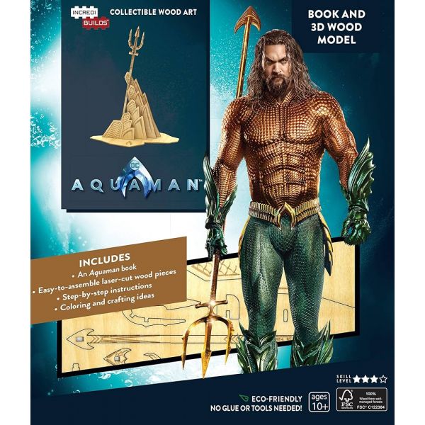 AQUAMAN BOOK AND 3D WOOD MODEL