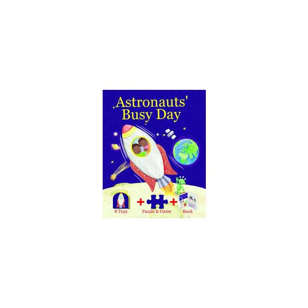 ASTRONAUTS` BUSY DAY + 8 Toys + Puzzle & Game