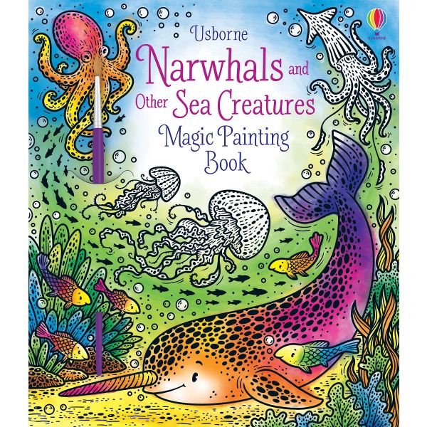 MAGIC PAINTING NARWHALS AND OTHER SEA CREATURES. “Magic Painting“