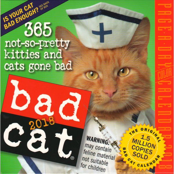 BAD CAT PAGE-A-DAY CALENDAR 2018