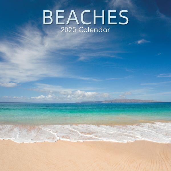Beaches 16-Month Square Wall Calendar 2025