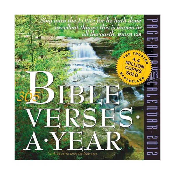 365 BIBLE VERSES A YEAR 2012. (Calendar/Page A D