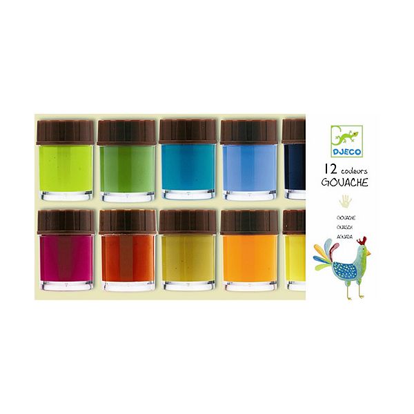 Бои гваш 12 цвята. Възраст: 6+ год. /DJ08807/, “Djeco“