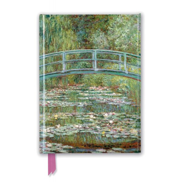 BRIDGE OVER A POND OF WATER LILIES - Foiled Journal