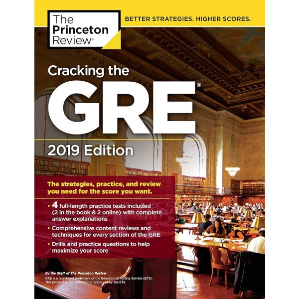 CRACKING THE GRE WITH 4 PRACTICE TESTS 2019