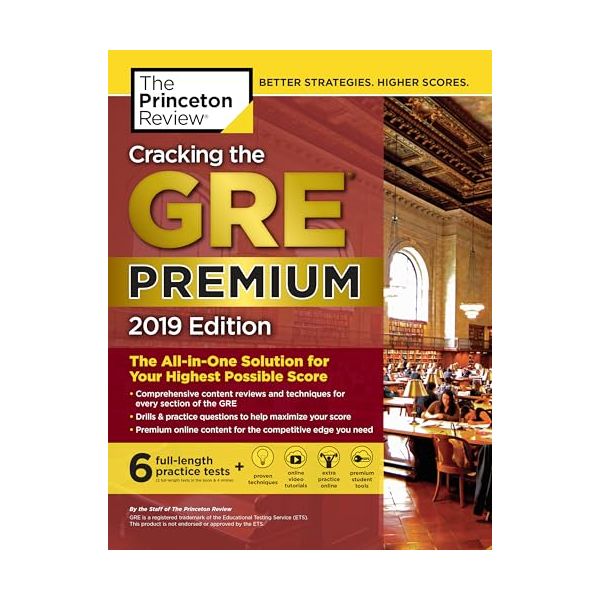 CRACKING THE GRE PREMIUM WITH 6 PRACTICE TESTS 2019