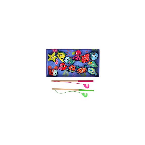 Магнити дървени Colourful Fishing. Съдържа 12 ри