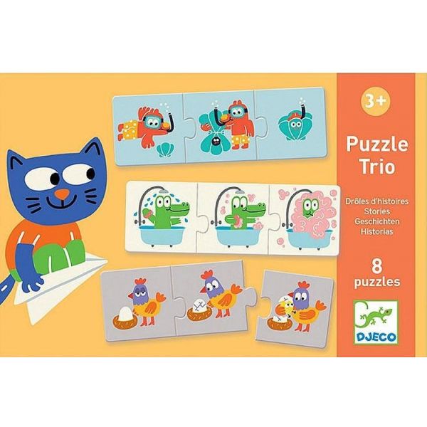 Пъзел Trio History. 8 пъзела от по 3 части. Възраст: +3 год. /DJ08117/