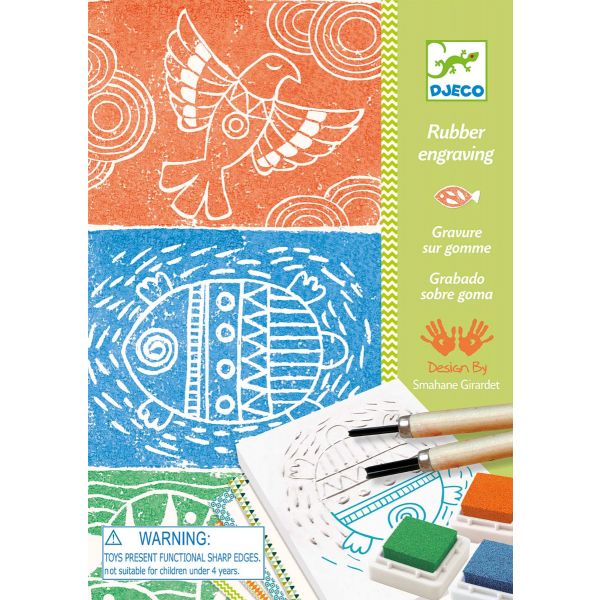 Комплект за линогравюра Native American Designs. Възраст: 8-14 год. /DJ08614/, “Djeco“