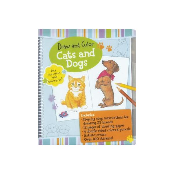 CATS AND DOGS. “Draw and Color“