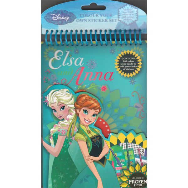 ELSA AND ANNA. “Disney Colour Your Own Sticker Set“