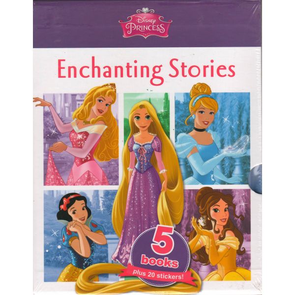 ENCHANTING STORIES: 5 Books + 20 Stickers. “Disney Princess“