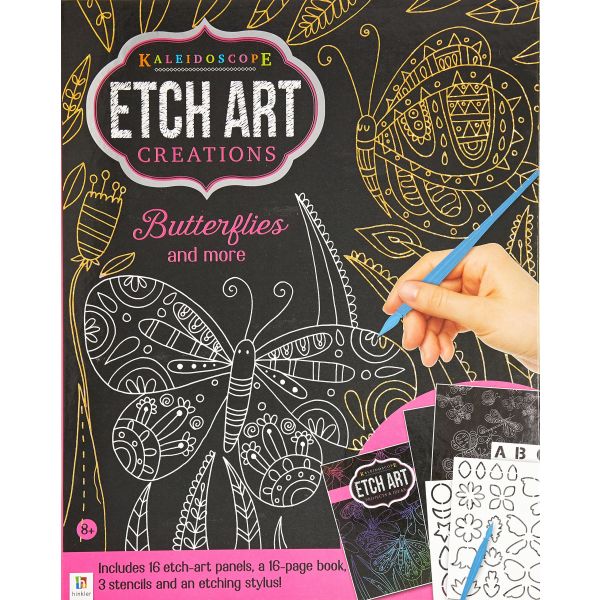 ETCH ART CREATIONS: Butterflies and More. “Kaleidoscope“