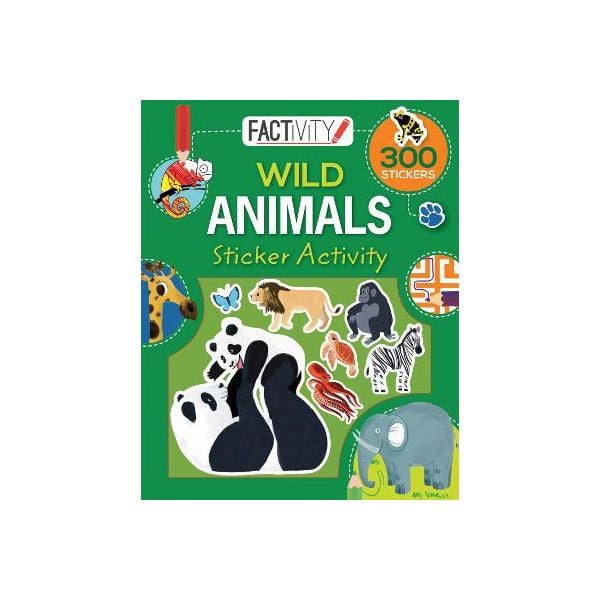 FACTIVITY BALLOON STICKER ACTIVITY BOOK - WILD ANIMALS