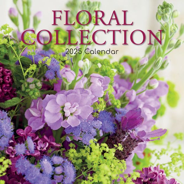 Floral Collection 16-Month Square Wall Calendar 2025