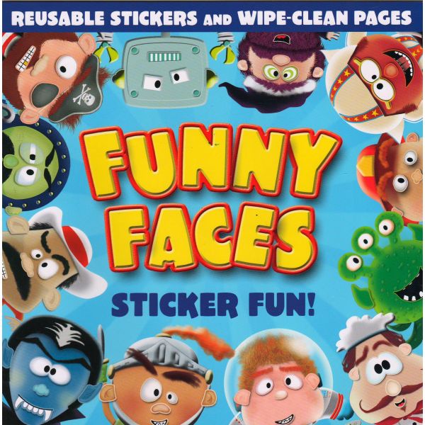 FUNNY FACES: Sticker Fun! - Blue
