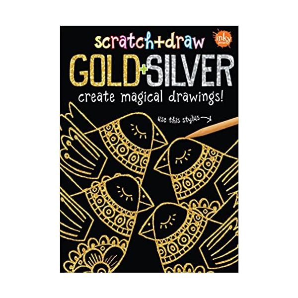 SCRATCH & DRAW GOLD & SILVER: Create Magical Drawings