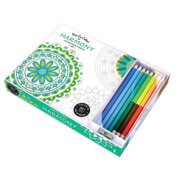 HARMONY. “Vive le Color!“: Coloring Book and Pencils