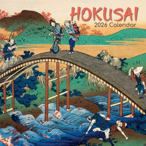 Hokusai. 16-Month Square Wall Calendar 2026