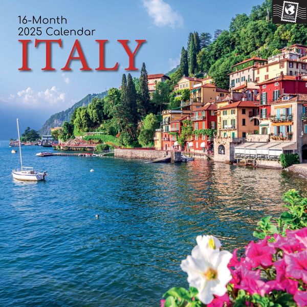 Italy 16-Month Square Wall Calendar 2025