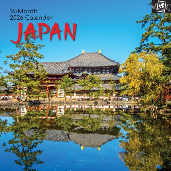 Japan. 16-Month Square Wall Calendar 2026