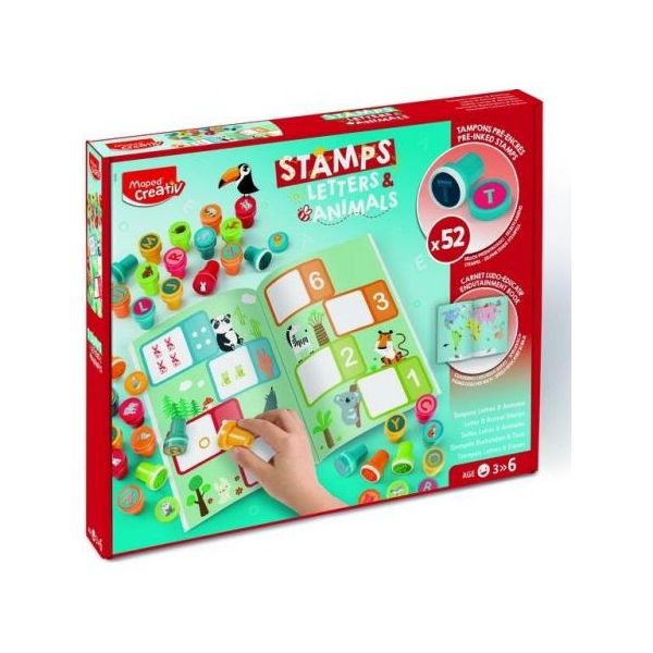 К-т печати 52 бр. Alphabet & Animals. Възраст 3+