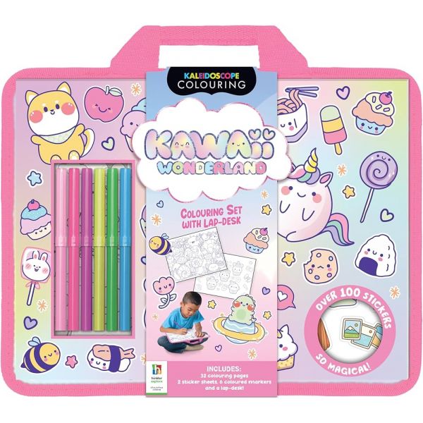Kawaii Wonderland. Colouring Set With Lap Desk