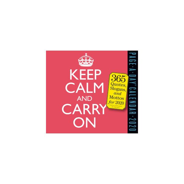 KEEP CALM AND CARRY ON PAGE-A-DAY CALENDAR 2020