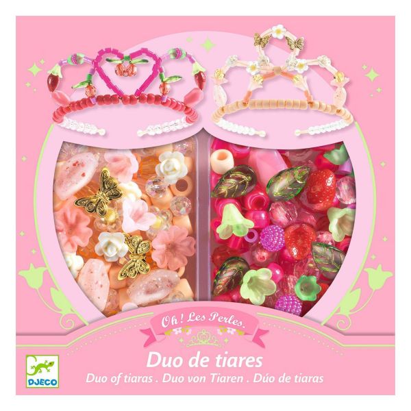 Комплект направи тиари с мъниста в розово. Възраст: 6+ год. /DJ00039/