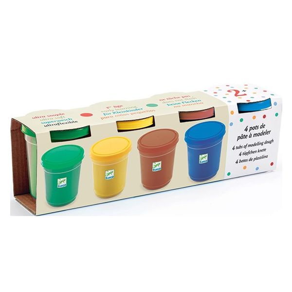 Комплект пластилини 4 бр. Сладки натурални цветове. Възраст: 2+ год. /DJ09027/, “Djeco“